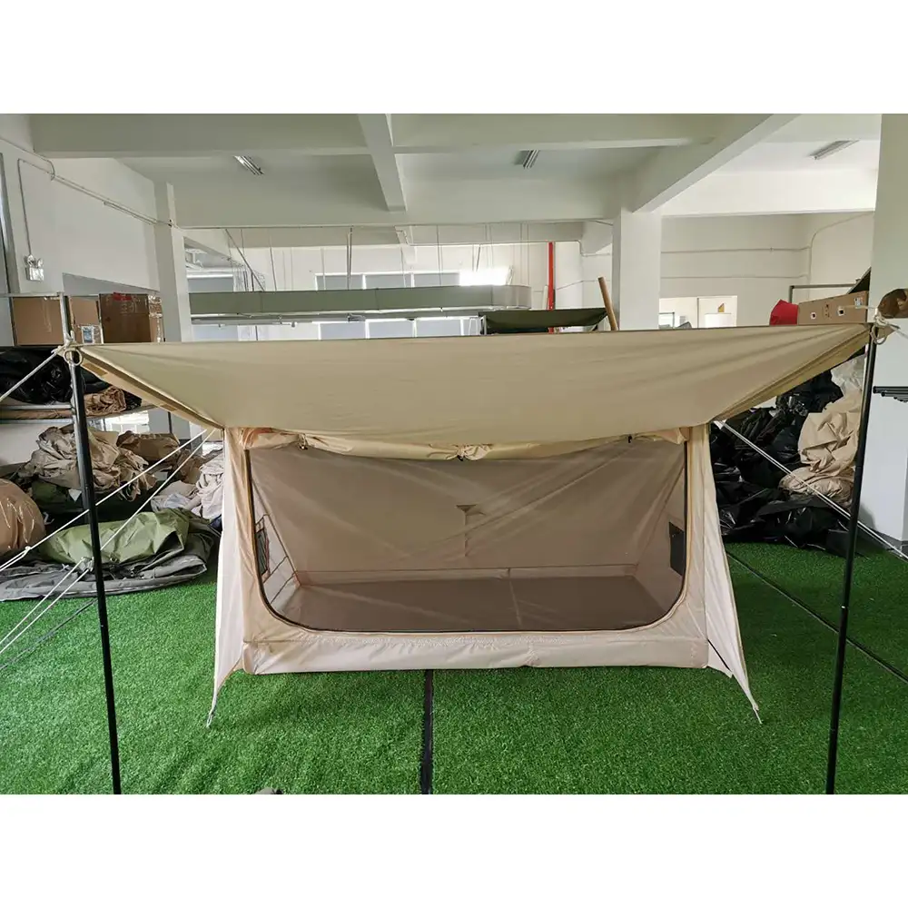 Açık su geçirmez çürümeye dayanıklı pamuk kanvas mini çadır survival tarp çadır