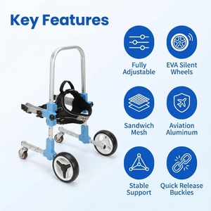 Meilleure Vente : Fauteuil Roulant Avant <span class=keywords><strong>pour</strong></span> Animaux de Compagnie - <span class=keywords><strong>Chariot</strong></span> de Marche Léger <span class=keywords><strong>pour</strong></span> Chiens Prêt <span class=keywords><strong>pour</strong></span> l'Expédition FBA avec Manuels Multilingues - Product Image 3
