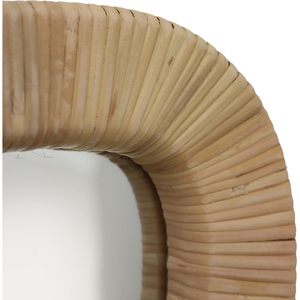 กระจกติดผนัง parisloft หวาย, กระจกคลื่นไม่สม่ำเสมอ, กระจกผนังตกแต่งสำหรับห้องนั่งเล่น, ห้องนอน, ห้องน้ำ, 23.6 "W x 1.4" D - Product Image 4