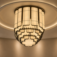 Lustre LED de luxe sur mesure pour la décoration intérieure, hôtel, villa, escalier, éclairage sur mesure, lampe de taille moyenne