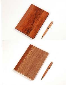 2025 personalizado promocional de madera de roble A5 Eco diario diarios cuaderno de cuero juego de regalo de negocios con bolígrafo - Product Image 5