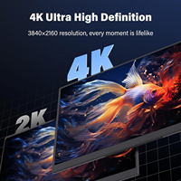 Écran tactile externe multifonctionnel Eimio 15,6 pouces 4K, compatible VESA, moniteur tactile portable Type-C à fonctions complètes pour la conception