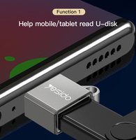 Adaptador OTG GS08 YESIDO Mini de Aleación de Aluminio, Lector de Tarjetas USB Tipo C, Convertidor de Mouse