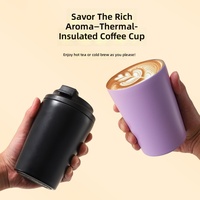 Gobelet isotherme en acier inoxydable 304 personnalisable avec couvercle anti-fuite, gobelet à café réutilisable pour le bureau et les voyages