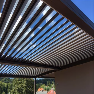 Taille personnalisée 5x4 4x3 6x4 6x4 6x3 3x3 3x4 6x4m 3x6m 4x3m Gazebo bioclimatique en <span class=keywords><strong>aluminium</strong></span> <span class=keywords><strong>Pergola</strong></span> motorisée d'extérieur - Product Image 1