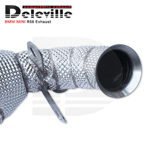 Embase d'échappement Deleville pour <span class=keywords><strong>MINI</strong></span> <span class=keywords><strong>Cooper</strong></span> S R56/Cabriolet R57 R60 1.6t 2006-2013 304 tuyaux d'échappement en acier inoxydable tuyau de descente - Product Image 6