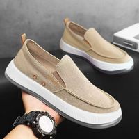 Chaussures d'été pour hommes 2026, chaussures décontractées respirantes légères en tissu extensible, semelle souple en PVC, chaussures à semelle plate