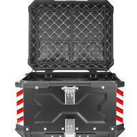 Boîte à bagages arrière étanche et antichoc 55L F2-moto, coffre en aluminium pour moto