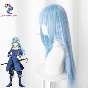 Phim Hoạt Hình Nhật Bản Sợi Tổng Hợp Dài Màu Xanh Nhạt Ainiz Rằng Thời Gian Tôi Được Đầu Thai Như Một Vai Trò Slime Của Tóc Giả Hóa Trang Rimuu Tempest - Product Image 5