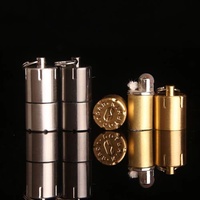 Mini-collier pendentif porte-clés moderne, briquet électronique amusant, compact, à capsule de kérosène, pour cigarettes et affaires
