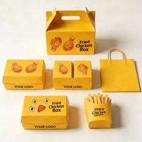 Boîte à poulet frit à prix d'usine, emballage pour restauration rapide, boîte à burger imprimée à l'encre de soja, emballage personnalisé pour snacks, nourriture pour enfants
