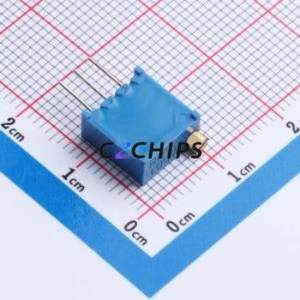 Resistencia Ajustable/Potenciómetro 3296W-1-501, Componente de Orificio Pasante (THT)-3P, 9.5x4.9mm, Resistencia de 500 Ohm, 10%, 500mW, 250ppm ℃ - Product Image 2