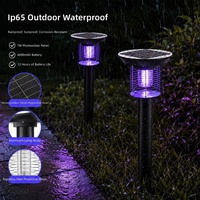 Lampe anti-moustiques LED solaire étanche en acier inoxydable, répulsif électrique anti-insectes volants pour extérieur, IP65