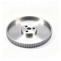 Poulie de distribution à disque de grand diamètre usinée CNC de précision avec moyeu de montage pour systèmes de contrôle de mouvement rotatif