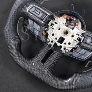 Volante de Fibra de Carbono con LED para Ford Mustang GT V6 EcoBoost <span class=keywords><strong>Shelby</strong></span> <span class=keywords><strong>GT350</strong></span> GT500 Modelos 2015-2023 - Product Image 5