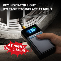 Arrancador de Coches con Inflador de Neumáticos, Accesorios para Automóviles, 12 V CC, Batería de 12000 mAh con Luz LED