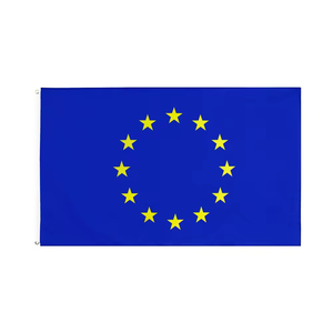 Stock listo 100% poliéster estilo volador doble cara 3*5 pies bandera de la Unión <span class=keywords><strong>Europea</strong></span> - Product Image 1
