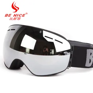 Frameless Ultra Wide-angle Spherical Lens Anti-fog Quality UV Protection Skiing Snowboard Goggles With Vents on the Len