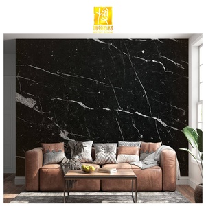 Pietra BOTON pietra naturale lucidata <span class=keywords><strong>cucina</strong></span> controsoffitto decorazione della parete piastrelle <span class=keywords><strong>marmo</strong></span> nero <span class=keywords><strong>con</strong></span> strisce bianche lastre - Product Image 1