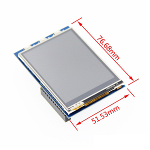 หน้าจอ LCD แบบสัมผัสแบบต้านทาน SPI ขนาด 2.8 นิ้ว 320×240 ความสว่างสูง 310 นิตสำหรับอาร์พีไอ - Product Image 2