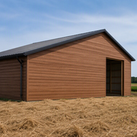Panel de Pared Exterior WPC Ynori, Coextrusión, Grano de Madera 3D, Marrón, 22mm 160mm, para Casa de Campo, Impermeable, Ecológico