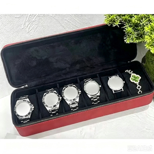 Estuche de viaje portátil para 5 relojes, éxito de ventas, apto para relojes de todos los tamaños, estuche de transporte multifuncional a prueba de agua. - Product Image 1