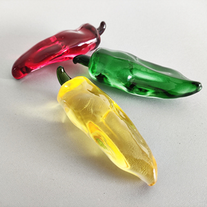 Dijes vegetales <span class=keywords><strong>Cristal</strong></span> Pimienta <span class=keywords><strong>verde</strong></span> Decoración para el hogar <span class=keywords><strong>Cristal</strong></span> Chili Figuritas Vidrio Pimienta Pisapapeles - Product Image 1
