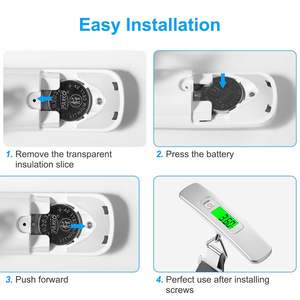 Hot Selling 50KG 10g Tragbares elektronisches LCD-Display Wiederauf lad bares Gepäck Reise waage Digital - Product Image 3