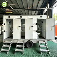 Goeasy Vente Directe Usine Conteneur Sanitaire Mobile en Acier Portable, Remorque Toilettes, Toilettes Portables