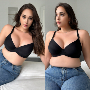 Soutien-gorge push-up en nylon simple, sexy, <span class=keywords><strong>grande</strong></span> <span class=keywords><strong>taille</strong></span>, de bonne qualité, pour femmes rondes. - Product Image 6