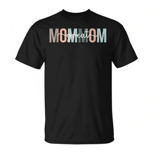 เสื้อยืด Great Mommom สำหรับเป็นของขวัญขอบคุณคุณแม่ เสื้อคอกลมสีดำ - Product Image 2