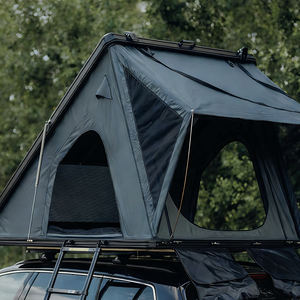 Carpa de Techo Rígida para Auto, con Escalera Telescópica de Aluminio, Lona Impermeable para 4 Estaciones, Carpa de Techo Rígida de Apertura Automática Rápida - Product Image 1