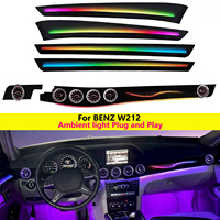 Symphony Autowellus - Kit de Iluminación Interior de 12 V y 10 W para Benz W212 con Distancia Entre Ejes Corta (2010-2015), 30 LED para el Tablero, el Borde de las Puertas y el Volante