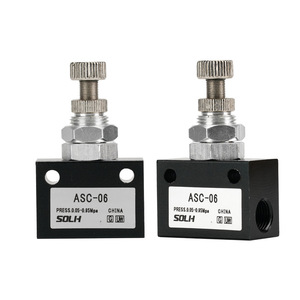 ASC100-06 Vanne de régulation de débit de gaz pneumatique unidirectionnelle, vanne diverses avec alimentation électrique et solénoïde, OEM pris en charge - Product Image 1