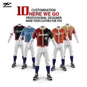 Junda Großhandel benutzer definierte Stickerei Baseball Uniform Style Shirt Günstige leere Baseball Jersey Sportswear Shirt