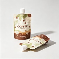Pochettes à bec verseur personnalisées avec logo imprimé en gravure, réutilisables, en PE/MOPP, résistantes à l'humidité, pour jus, sodas et boissons, 500 ml, sacs à liquide