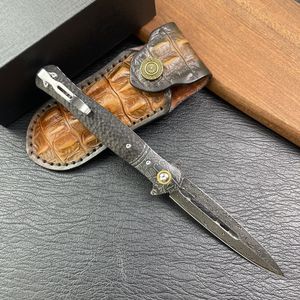 جديد VG10 سكاكين صيد تكتيكية مزدوجة الحواف في الهواء الطلق سكين تخييم EDC قابلة للطي - Product Image 2