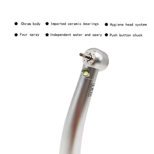 Handpiece dental LED rápido Handpiece auto-alimentado turbina de ar Contra ângulo 2/4 furos de alta velocidade Handpiece dental - Product Image 4