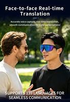 Gafas Inteligentes Multifuncionales con Marco Negro, Lentes Polarizadas Azul Hielo, Cámara de 13MP y 1200P, Reducción de Ruido, para Deportes al Aire Libre