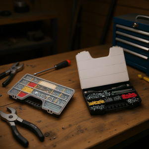 Caja de herramientas Ttake Cassette Multi Store con 10 compartimentos, color negro, 24,5x18x4 cm, almacenamiento organizado para ferretería y piezas pequeñas - Product Image 3