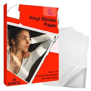 Máy in phun Sticker nhà máy Chứng Khoán không thấm nước có thể in A4 tấm Glossy Vinyl ảnh Sticker giấy cho máy in phun máy in