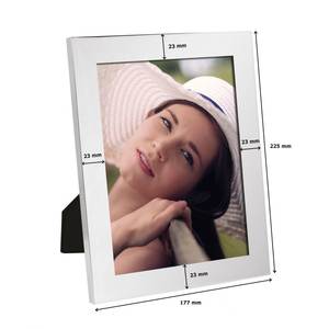 Cadre photo en métal brillant 15x120cm en aluminium et fer avec décorations en bois pour usage domestique, tailles disponibles 30x40 40x60 50x70 A4 - Product Image 2