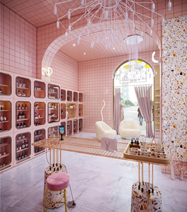Luxury <b>Perfume</b> Shop Interior Design Custom Cosmetic Display Counter Modern Beauty Store Furniture - Product Image 5