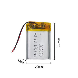 <span class=keywords><strong>3</strong></span>.7V 130mAh 302030 Li-Po şarj edilebilir pil kablosuz kulaklık için Mini oyuncak küçük kaydedici akıllı saat 303040 303450 383450 - Product Image 5