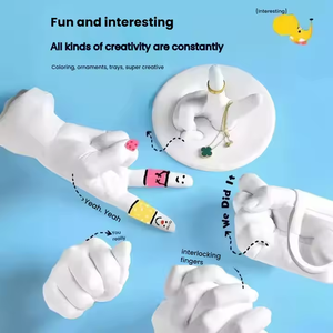 Muñeca de yeso hecha a mano, modelo de dedo <span class=keywords><strong>clon</strong></span> para niños, hecha a mano con materiales de polvo de clonación, suministros para manualidades para niños - Product Image 5