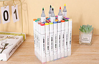 Secolorart 120 Couleurs Prix Usine Double Pointe Double Dessin Alcool Permanent Art Marqueur Stylo