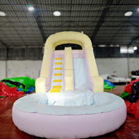 Château gonflable gonflable toboggan gonflable 100% piscine en PVC épaissi toboggan de natation extérieur pour la location d'affaires