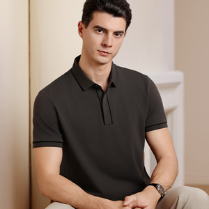 Chemises de golf slim pour hommes en gros, brodées, en piqué tissé 95% coton 5% élasthanne, respirantes, fabriquées au Vietnam, <span class=keywords><strong>prix</strong></span> abordable, logo personnalisé - Product Image 4
