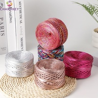 Offre Spéciale – Fil Texturé Fantaisie en Polyester Teint Effet Cuir Mat 200g pour Sacs au Crochet