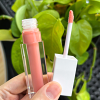 Brillant à Lèvres Carré avec Couvercle Blanc et Noir Brillant à Lèvres de Maquillage Logo Personnalisé Marque Privée Imprimez Votre Logo